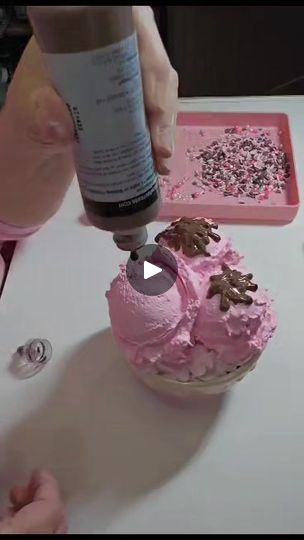 Good morning and happy Wednesday!🩷 Here is the tutorial for the pink sundae I posted last night!🩷🍨Yes it's big and a little over the top, but then it... | By Christy's Faux Confections | Facebook Good Morning And Happy Wednesday, Fake Food Props, Faux Food, Food Props, Fake Bake, Fake Food, Happy Wednesday, Over The Top, The Pink