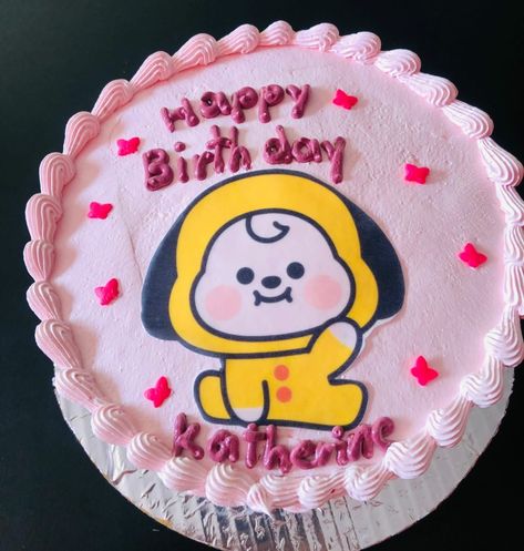 Bt21 Cake, Kpop Cake, Chimmy Bt21, Bts Birthday, Bts Birthdays, Jimin Jungkook, Birthday Cakes, Bts Jimin, Sailor Moon