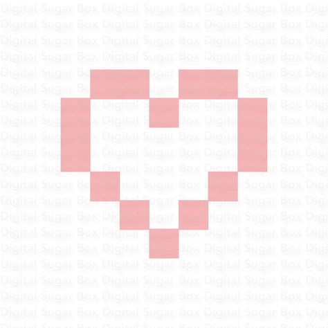 Lovely Pink Pixel Heart Digital Download You will receive 1 PDF file. The vector image can be scaled and printed with high resolution at different sizes. PLEASE NOTE *  This listing is for an instant DIGITAL DOWNLOAD only. No physical item will be shipped. *  After purchasing a digital file, you'll see a link which goes to the Downloads page. Here, you can download the file(s) associated with your order. *  When downloading files, it is best to use a desktop computer or laptop, to avoid compromi Valentine’s Day Pixel Art, Pixel Shapes, Pixel Art Love, Pink Pixel Art, Heart Pixel Art, Pixel Rose, Grille Pixel Art, Simple Pixel Art, Small Pixel Art