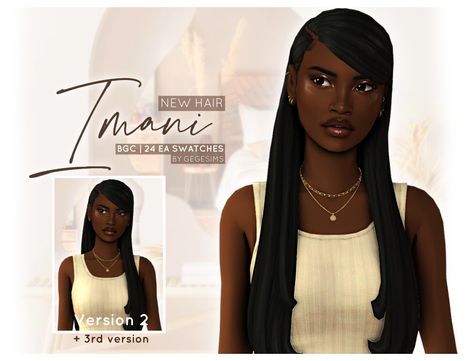 The Sims 4 African Cc, Sims 4 4c Hair Cc, Afro Textured Hair Sims 4 Cc Maxis Match, Sims 4 Protective Hairstyles Cc, Hair The Sims 4, Side Part Hairstyle, Sims Lookbook, The Sims 4 Cabelos, Alpha Cc