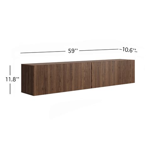 Living Skog Alessio White 59 in. Floating TV Stand Fits TV's up to 65 in. with Wall Mount Feature - Bed Bath & Beyond - 38944775 Floating Tv Stand, Floating Tv, Storage Credenza, Shelf Styling, Furniture Outlet Stores, Tv Cabinets, Style Art, Tv Stand, Art Deco Fashion