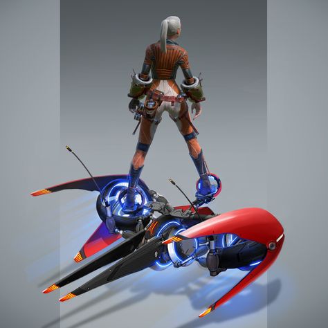 Hover glider, Grigory Lebidko on ArtStation at https://www.artstation.com/artwork/EX5Gn Hover Bike, Starship Concept, Futuristic Motorcycle, Arte Cyberpunk, Concept Car Design, Futuristic Art, Futuristic Cars, Cyberpunk Art, Futuristic Technology