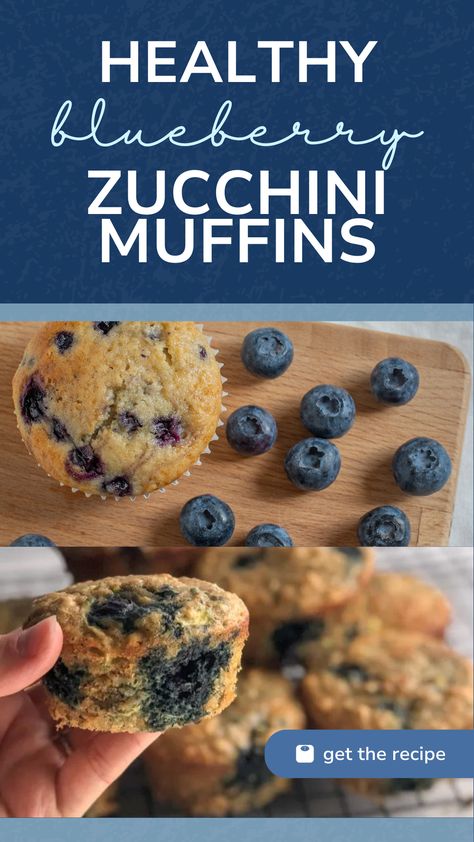 Indulge in the delightful fusion of flavors with these whole grain Blueberry Zucchini Muffins! Perfectly moist and packed with nutrients, these muffins make an excellent snack or a guilt-free dessert. Lower in sugar and calories than coffee-shop varieties, they're a fantastic way to use summer zucchini and blueberries! Explore the joy of healthy eating with this top pick from our healthy dessert collection. 💙 Blueberry Zucchini Muffins, Blueberry Zucchini, Freezing Zucchini, Chia Egg, Summer Zucchini, Healthy Blueberry, Guilt Free Dessert, Zucchini Muffins, Shredded Zucchini