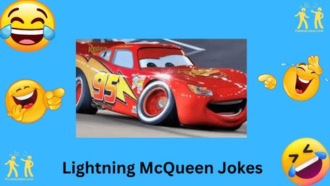 Get ready to race down the humor highway with Lightning McQueen jokes that will have you roaring like an engine! From radiator-grilling puns to tire-squealing quips, these one-liners will light up your day faster than Lightning McQueen on a racetrack. Lighting Mcqueen, Ready To Race, Lightning Mcqueen, One Liner, Race Track, Puns, Get Ready, Light Up, Grilling