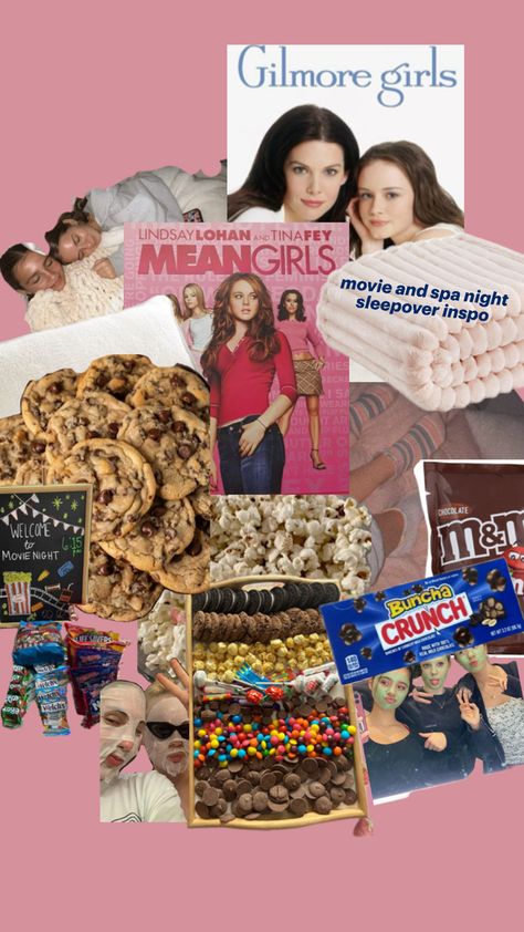 your sign to have a sleep over with you friends and have a spa/movie night #bff #movie_night #spa_night #snacks #mean_girls #gilmore_girls #sleepover_with_friend #sleepover Movie For Sleepover, Movie Night W Friends, Sleepover Movies, Sleepover Film, Girls Movie Night, Friend Sleepover, Sleepover Movie 2004, Movies For Sleepovers Girls Night, Spa Sleepover