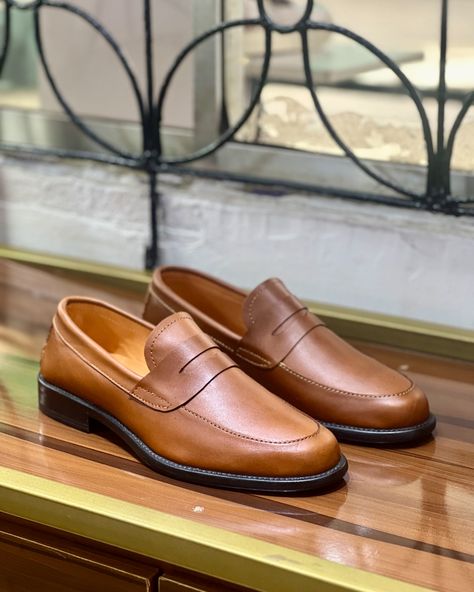 Pongol Tan Penny Loafers Available only on preorder in size 40-48 Price - #45,000only Send dm to place order or visit our website www.pongolbespoke.com #men #shoes #bespoke #fashion #style Bespoke Fashion, Penny Loafers, Fashion Lifestyle, Penny, Bespoke, Loafers, Lifestyle, Collage, Pins