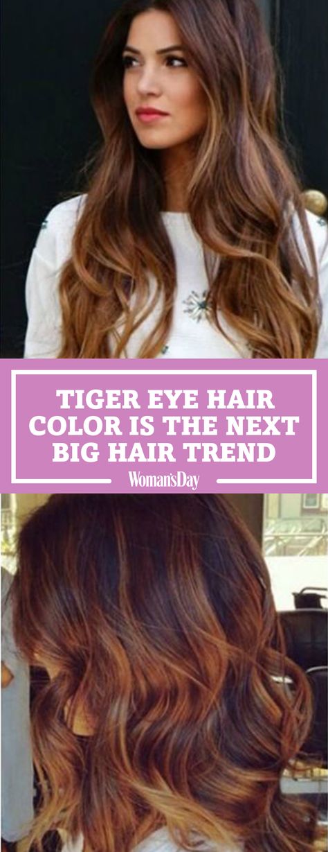 Tiger Eye Hair Color, Tiger Eye Hair, Brown Hair Cuts, Hair Color 2017, Sombre Hair, Bangs With Medium Hair, Fall Hair Trends, Caramel Highlights, Hair Styles 2017