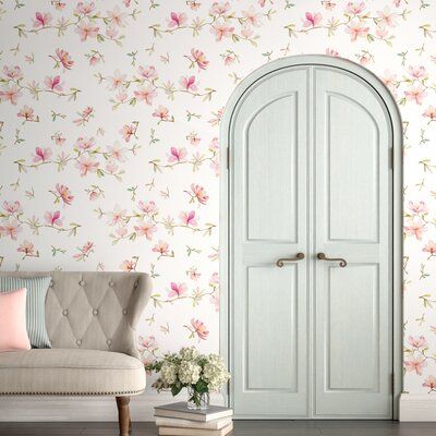 French Country Wallpaper, Vintage Floral Nursery, Soft Flowers, Girls Room Wallpaper, Furniture Flip, Nursery Room Design, With Wallpaper, Nursery Room Inspiration, Girl’s Room