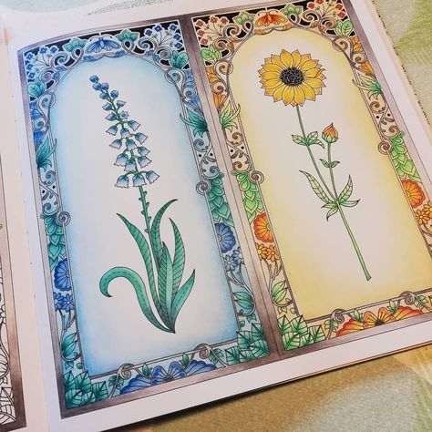 World Of Flowers Johanna Basford, Johanna Basford World Of Flowers, Basford World Of Flowers, Flowers Board, Magical Jungle Johanna Basford, Johanna Basford Lost Ocean, Lost Ocean Coloring Book, Joanna Basford Coloring, Colouring Inspiration