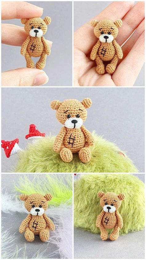 Benjamin the Bear Amigurumi Crochet Free PDF Pattern - Amigurumi CrochetProjects, DIYCrochet, CrochetPatterns Cute Crochet Animals, Crochet Book Cover, Crochet Towel Topper, Bear Patterns Free, Bear Patterns, Mini Amigurumi, Bear Amigurumi, Amigurumi Bear, Animal Knitting Patterns