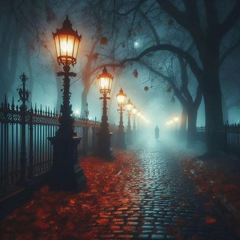 Waiting for October Halloween Scenery, Beautiful Pathways, Foggy Fall, Moody Autumn, Spooky Birthday, Autumn Wallpaper, Fall Mood Board, Fall Mood, Fall Aesthetic