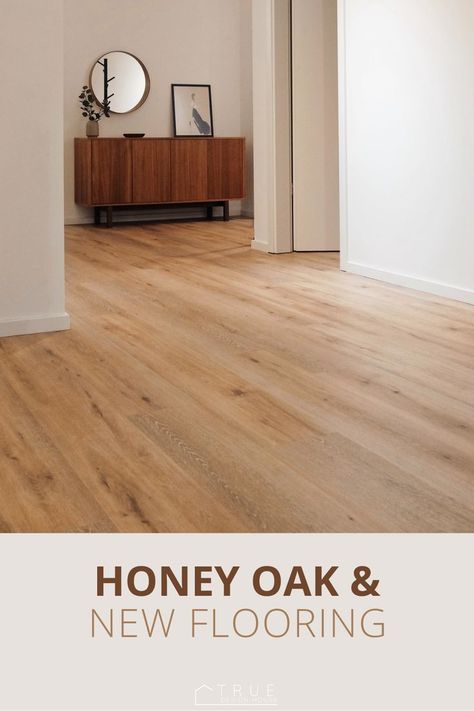 Lvp With Oak Cabinets, Lvt Flooring With Honey Oak Cabinets, Honey Mead Oak Vinyl Flooring, Honey Vinyl Plank Flooring, Honey Colored Flooring, Honey Oak Vinyl Plank Flooring, Honey Oak Laminate Flooring, Lvp Flooring With Wood Cabinets, What Color Vinyl Flooring Goes With Honey Oak Cabinets