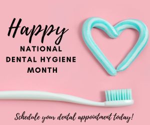 October National Dental Hygiene Month Tips and Ideas | National Dental Hygiene Month, Dental Hygiene Month October, Dental Tips Social Media, Dental Post Ideas, Orthodontic Health Month, Hygiene Quotes, Dental Hygiene Month, Tooth Brushing Chart, Dental Ideas