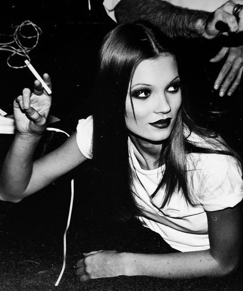 Kate Moss, A Black, A Woman, Black And White, Hair, White, Instagram, Black