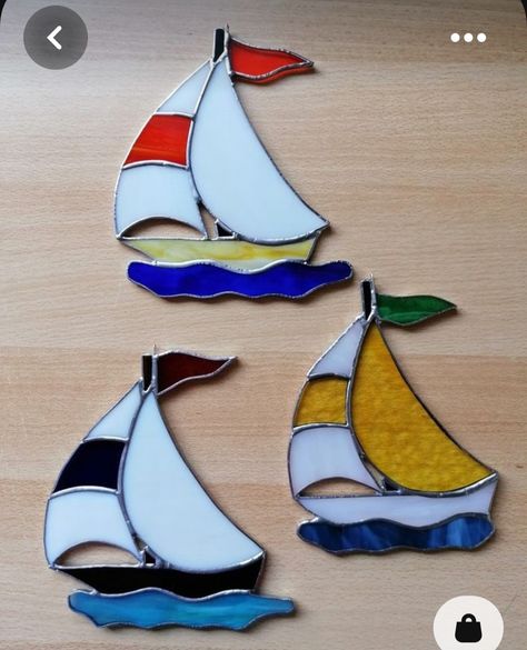 Stained Glass Kits, Diy Stained Glass Window, Stained Glass Night Lights, Glass Boat, Stained Glass Patterns Free, Glass Suncatchers, Fused Glass Artwork, Making Stained Glass, Stained Glass Birds