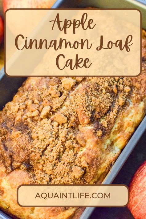 This Apple Cinnamon Loaf Cake recipe makes a sweet, moist loaf-style cake with apples and cinnamon baked in. Apple Loaf Cake Easy, Apple Cake Loaf Recipe, Healthy Apple Loaf Cake, Apple Cinnamon Loaf Recipe, Apple Cinnamon Loaf Cake, Apple Crumble Loaf Cake, Apple Oatmeal Cake Recipe, Apple Loaf Cake Recipes, Cinnamon Apple Cake Recipe