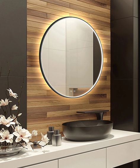 Brilliance-RP-PR-500x600-4 Light Up Mirror Vanity, Unique Bathroom Mirrors, Rustic Bathroom Mirrors, Black Bathroom Mirror, Backlit Bathroom Mirror, Lit Mirror, Top Bathroom Design, Mirror Tv, Electric Mirror