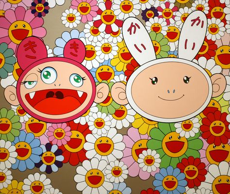 Takashi Murakami Takashi Murakami Art, Art Unit, Neo Pop, Japanese Pop Art, Superflat, Takashi Murakami, Art Japonais, Traditional Paintings, Art Lesson