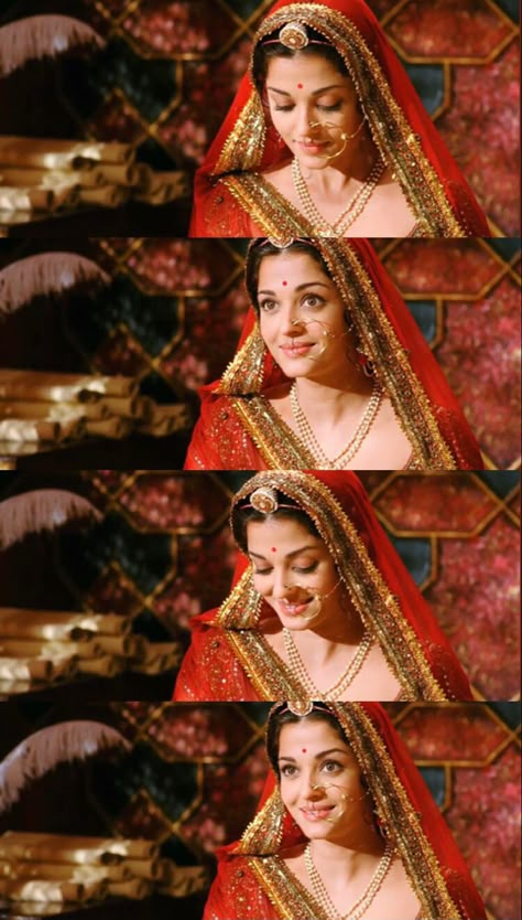 Ashwariya Rai Jodha Akbar, Aishwarya Rai As Jodha, Jodhaa Akbar Aishwarya Rai, Aishwarya Rai Bridal Look, Jodha Akbar Aishwarya Rai, Joda Akbar, Aishwarya Rai Jodha Akbar, Aishwarya Rai Movies, Vintage Bollywood Aesthetic