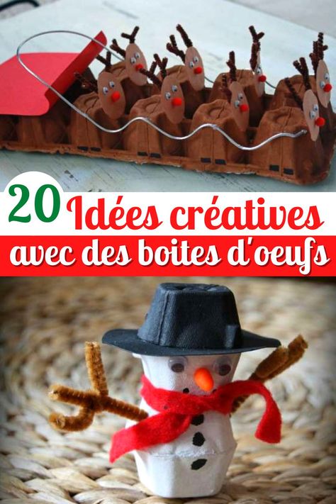 Diy Boite Oeuf, Novelty Christmas, Christmas Ornaments, Holiday Decor, Christmas