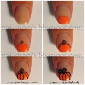 Okay guys, I freaking adore pumpkins and you all know that. ;) So I decided it was high time to redo my pumpkin nail art tutorial so that y... Fall Thanksgiving Nails, Pumpkin Tutorial, Pumpkin Nail, Pumpkin Nail Art, Autumn Nail Art, Thanksgiving Nail Art, Cute Halloween Nails, Thanksgiving Nail, Halloween Acrylic Nails