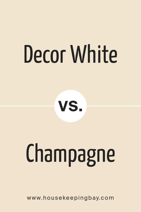 Decor White SW 7559 by Sherwin Williams vs Champagne SW 6644 by Sherwin Williams Coordinating Colors, Sherwin Williams, Pure White, Accent Colors, Champagne, It Works, Pure Products, White