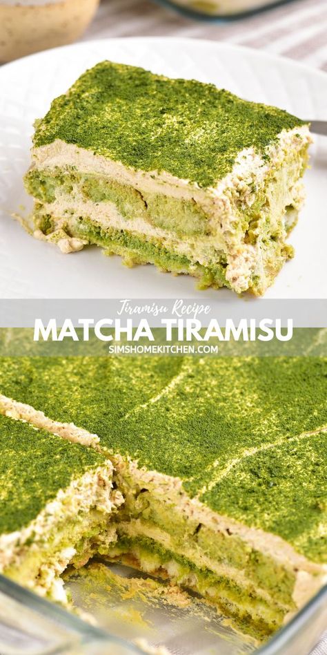 Matcha Tiramisu Matcha Tiramisu Recipe, Instead Of Coffee, Lush Dessert, Matcha Tiramisu, Make Matcha, Matcha Lover, How To Make Matcha, Asian Cake, International Desserts