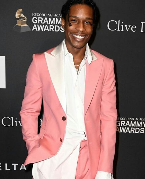 Lord Pretty Flacko, Pretty Flacko, Husband Material, A$ap Rocky, Asap Rocky, Pink Suit, Hot Sneakers, Pink Jacket, Jordan Retro