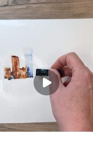 Watercolor Painting With Credit Card, Watercolor Skyline Tutorial, Watercolor Cityscape Easy, Karen Rice Watercolor Tutorial, Watercolor Art City, City Watercolor Painting, Watercolour Buildings, Watercolour City, Watercolour Lessons