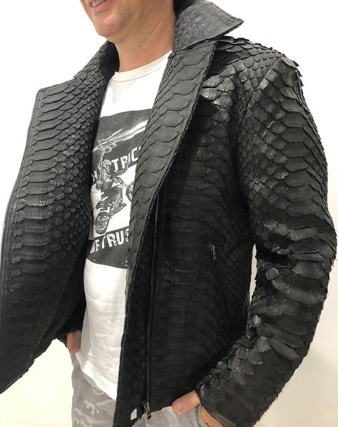 Biker Style Men, Philipp Plein Jacket, Jacket For Man, Leather Hoodie, Leather Jacket For Men, Black Python, Biker Jacket Men, Motorcycle Jacket Mens, Festival Jacket