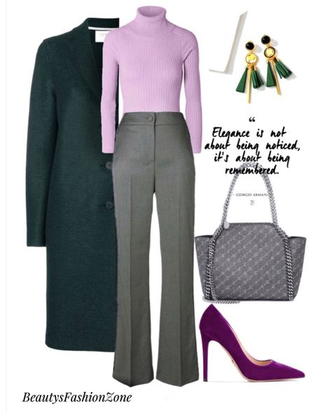 Turtleneck Outfit Winter, Grey Dress Pants Outfit, Colour Combinations Fashion, Work Wear Outfits, Classic Style Outfits, Office Outfits Women, Scarf Women Fashion, Classy Work Outfits, Stylish Work Outfits