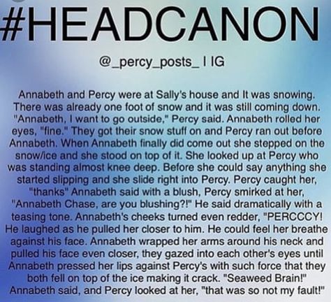 Percabeth Headcannons, Percabeth Headcanon, Pjo Headcannons, Percy Jackson Annabeth Chase, Percy Jackson Head Canon, Avatar The Last Airbender Funny, Percy And Annabeth, Pjo Hoo, Seaweed Brain