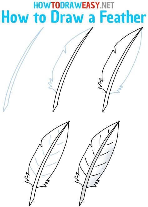 How to Draw a Feather Step by Step #Feather #FeatherDrawing #HowtoDrawaFeather #FeathersDrawing #HowtoDrawFeathers #BirdFeather #FeatherSketch #SketchFeather #EasyDrawings #EasyDrawingTutorial #HowtoDrawEasy Draw A Feather Step By Step, How To Draw A Feather Easy, How To Draw Feathers Step By Step, How To Draw A Feather, Drawing Feathers Step By Step, How To Draw Feathered Wings, How To Render Feathers, Feather Doodle, Doodle Practice