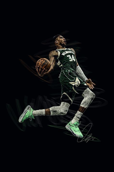 Giannis Antetokounmpo, abstract art, scribble art, modern art, digital painting, digital art, ipad painting, minimalistic, dark, wallpaper, sport, basketball, nba, bucks Minimalistic Dark Wallpaper, Digital Art Ipad, Art Scribble, Wallpaper Sport, Dope Wallpaper, Dope Wallpaper Iphone, Ipad Painting, Nba Art, Scribble Art