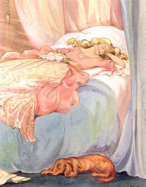 Rene Cloke - Sleeping Beauty Sleeping Beauty Illustration, Sleeping Beauty Art, Fairytale Nursery, Image 3d, Fairytale Illustration, Briar Rose, المملكة العربية السعودية, Fairytale Art, Grimm