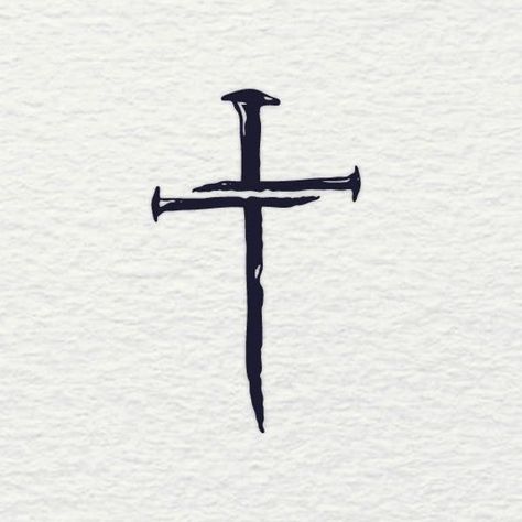 Three Nails Cross SVG Cut File Faith Jesus Crucifix Christian - Etsy Nail Cross, Cross Svg, Cross Tattoo, Jesus, Nails