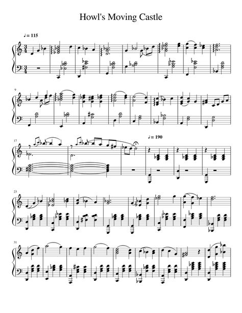 Howls Moving Castle Piano Sheet Music, Sheet Music Violin, Free Guitar Sheet Music, Violin Tutorial, Popular Piano Sheet Music, Piano Songs Sheet Music, Posters Bedroom, Piano Pieces, Trumpet Sheet Music