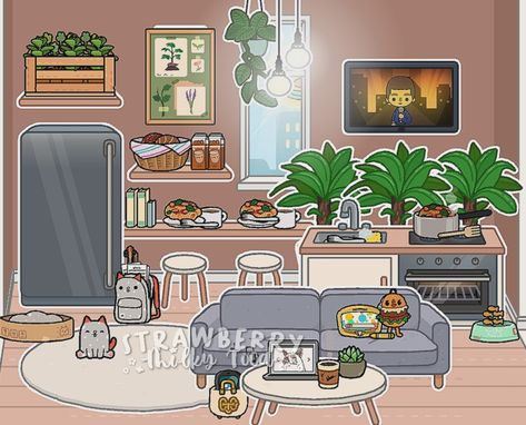 Free Kitchen Ideas Toca Boca, Toca Nova House Ideas Free, Toca Boca Room Ideas Free House Kitchen, Preppy Toca Boca House Free, Free Toca House Design, Toca Boka Free House, Cute Toca Boca House Ideas Free, Toca Life World House Ideas Free, Toca World Free House Ideas