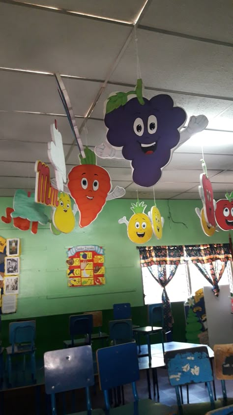 Preschool Hanging Crafts, Danglers For Preschool, Classroom Hangings For Preschool, Hanging Charts In Classroom, Class Hangings For Preschool, School Hanging Decorations Ideas, Hangings For School Decoration, Hanging For Preschool Decoration, Playgroup Class Decoration