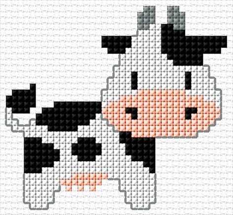 Cow|54|4157 Cute Cow Cross Stitch, Cow Perler Bead Patterns, Stitch Cow, Cow Cross Stitch, Cow Crafts, Cow Cards, Diamond Dotting, Cross Stitch Cow, Cross Stitch Calculator