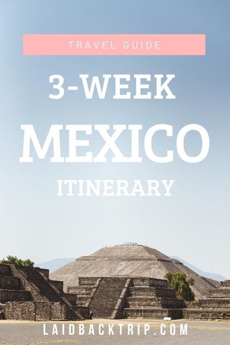 Backpacking around Mexico and want to see more than hotel resorts? Read our ultimate three weeks Mexico itinerary, which will take you from Mexico City to the Yucatan Peninsula via an endless number of colonial cities, Mayan ruins and beautiful scenery to the world's famous beaches. Get inspired by our perfect 3-week Mexico itinerary and plan a trip of your lifetime. | #mexicotravel #mexicoitinerary #mexicoitinerary3weeks Mexico Itinerary, Tulum Ruins, Mexico Travel Guides, Mexico Destinations, Central America Travel, Famous Beaches, One Day Trip, Visit Mexico, Yucatan Peninsula