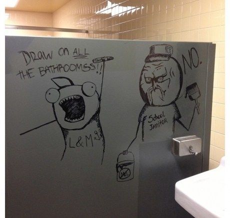 Bathroom Graffiti, School Bathroom, Bathroom Stall, Pinterest Humor, Clean Humor, School Memes, Have A Laugh, E Card, Drawing Skills