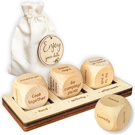 Stofinity Date Night Dice for Couples - Food Cube Game, Take Out Dice, Funny Anniversary Wooden Gifts for Him Her, What to Watch Decision for Movie Dice, Romantic Wood Couple Date Night Ideas Wooden Gifts For Him, Anniversary Wedding Gifts, Date Night Games, Marriage Anniversary Gifts, Present For Husband, Date Night Gifts, One Year Anniversary Gifts, 5 Year Anniversary, Marriage Anniversary