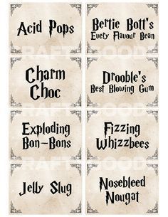 harry potter candy printables - Google Search Harry Potter Food Labels, Candy Printables, Harry Potter Potion Labels, Harry Potter Candy, Harry Potter Christmas Decorations, Harry Potter Theme Birthday, Imprimibles Harry Potter, Harry Potter Halloween Party, Cumpleaños Harry Potter