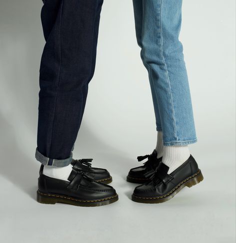 Adrian Loafers, Loafers Outfit, Doc Martens, Cool Socks, Penny Loafers, Mens Streetwear, Dr. Martens, Sock Shoes, Couple Goals