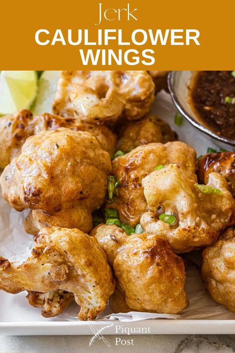 Crispy outside and tender inside, our Jerk Cauliflower “Wings” are like a firecracker of flavor in every bite. Perfect as an appetizer or a side dish these will become your go-to dish for any occasion. Wing Stop Fries, Jerk Cauliflower, Jerk Recipe, Entertainment Recipes, Unique Ingredients, Cauliflower Wings, Cauliflower Bites, Winter Recipes, Global Recipes