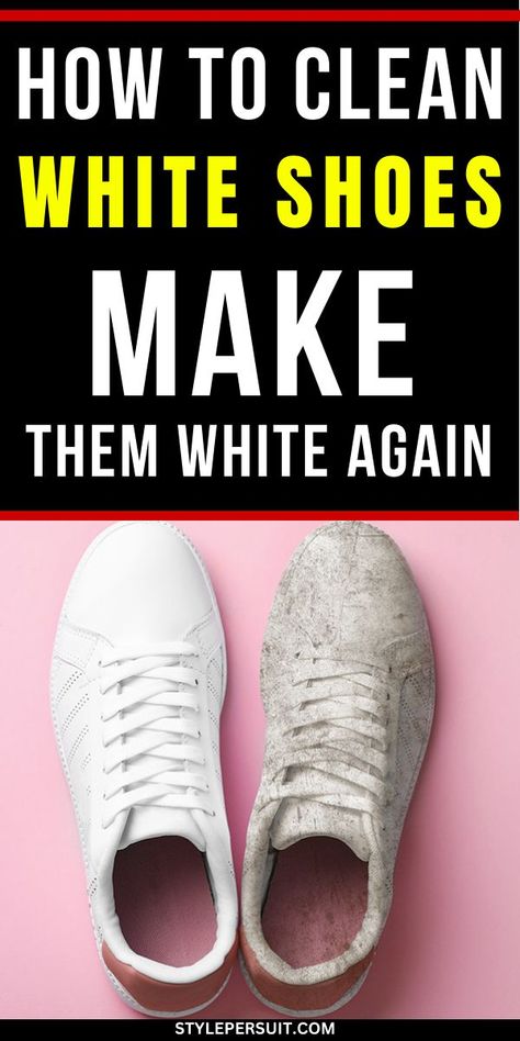 When it comes to cleaning white shoes, your initial thought might be tossing them in the washing machine. However, a gentler approach is beter. Follow the straightforward instructions to clean your white shoes, regardless of the material. How To Clean White Socks, How To Wash White Shoes, Cleaning White Shoes, Clean White Shoes, White Shoe Cleaner, How To Clean White Shoes, Shoe Polish, Fabric Shoes, Laundry Hacks