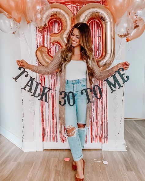 30th Birthday Party Themes, Birthday Ideas For Women, 30th Birthday Ideas For Women, 30th Bday Party, 30th Birthday Themes, Thirty Flirty And Thriving, 30th Birthday Bash, 30th Birthday Decorations, 30th Party