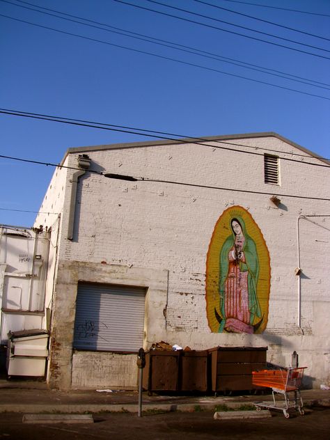 Virgen de Guadalupe | Mural | Street Art | Echo Park | Los Angeles, CA Los Angeles Mexican Aesthetic, Tex Mex Aesthetic, Mexican Street Art, Mural Street Art, Echo Park Los Angeles, Los Angeles Aesthetic, Latina Aesthetic, Street Mural, Mexican Culture