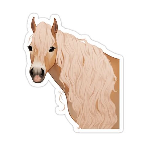 Decorate laptops, Hydro Flasks, cars and more with removable kiss-cut, vinyl decal stickers. Glossy, matte, and transparent options in various sizes. Super durable and water-resistant. My artwork of a Haflinger mare with little flowers behind it. Her curious and sweet look is sure to win many hearts. Blender Ideas, Horse Stickers, Haflinger Horse, Barbie Horse, Horse Art Drawing, Western Nails, Body Template, Horse Pics, Horse Anatomy